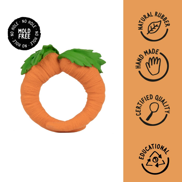Oli &amp; Carol Cathy The Carrot Natural Rubber Teether