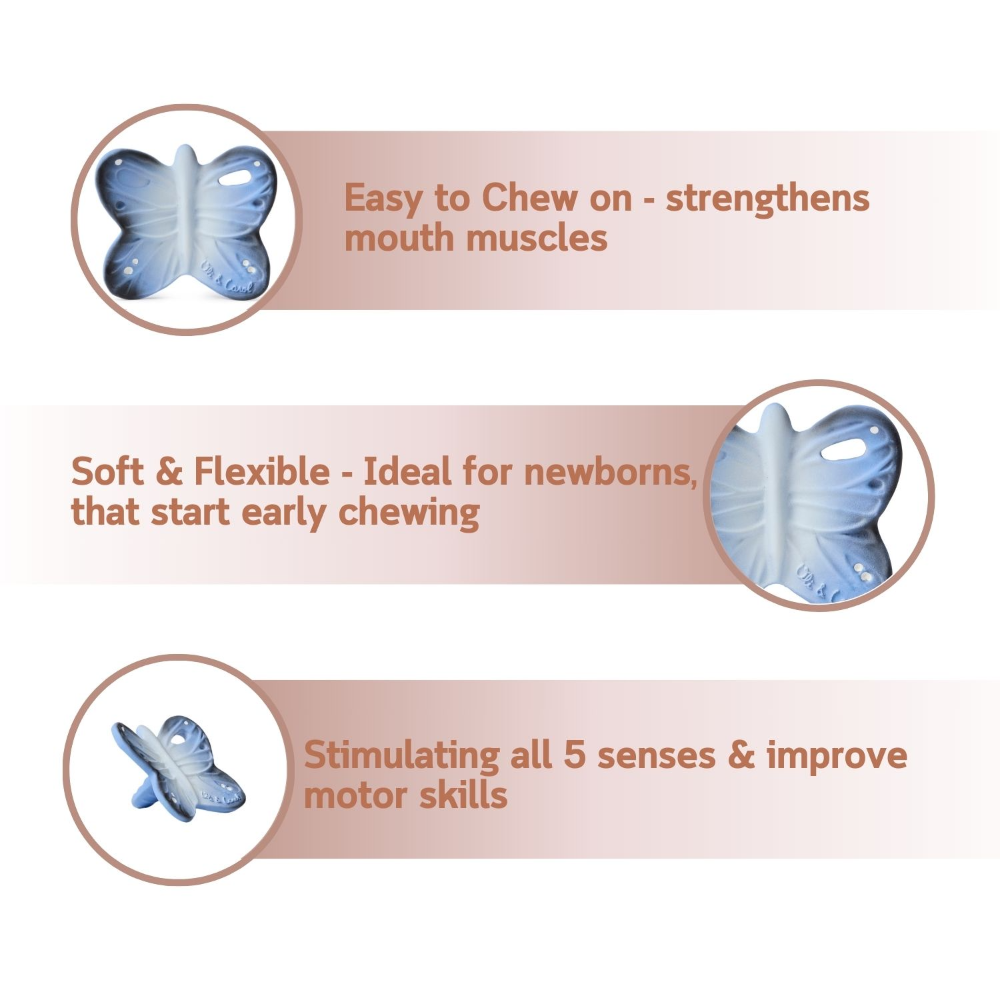 Oli &amp; Carol Blues The Butterfly Chewy Teether