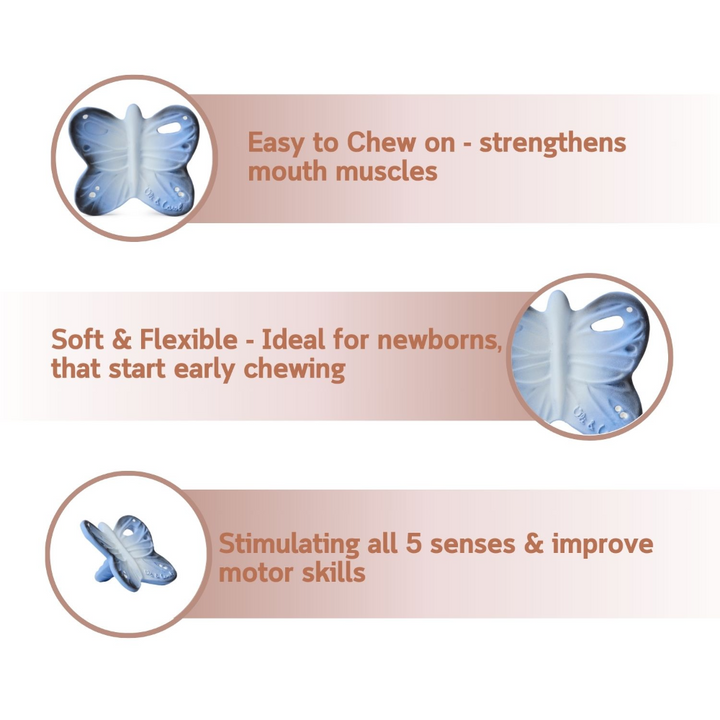 Oli &amp; Carol Blues The Butterfly Chewy Teether
