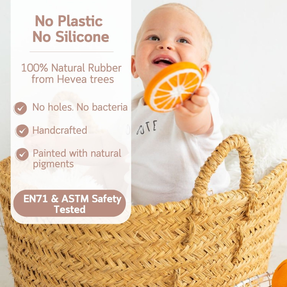 Oli & Carol The Orange Natural Rubber Teether