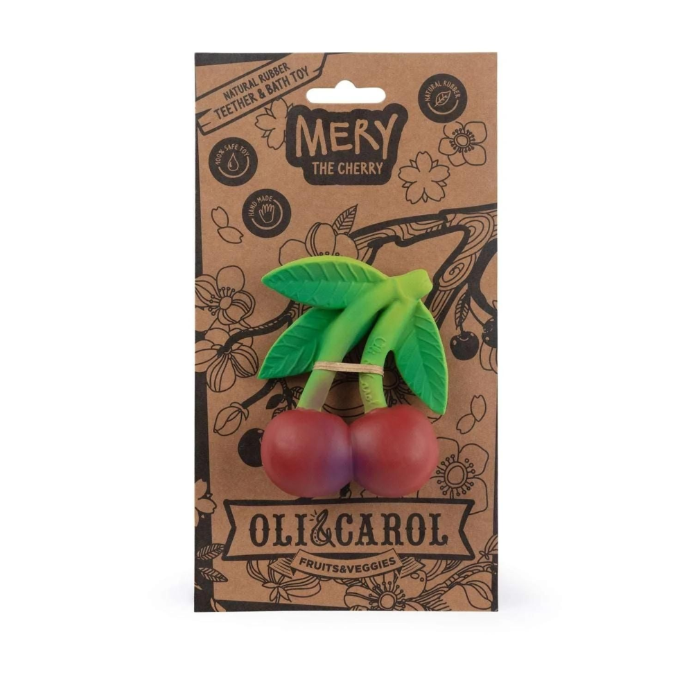 Oli & Carol Mery The Cherry Natural Rubber Teether