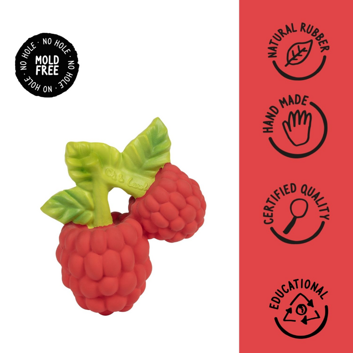 Oli &amp; Carol Valery The Raspberry Natural Rubber Teether