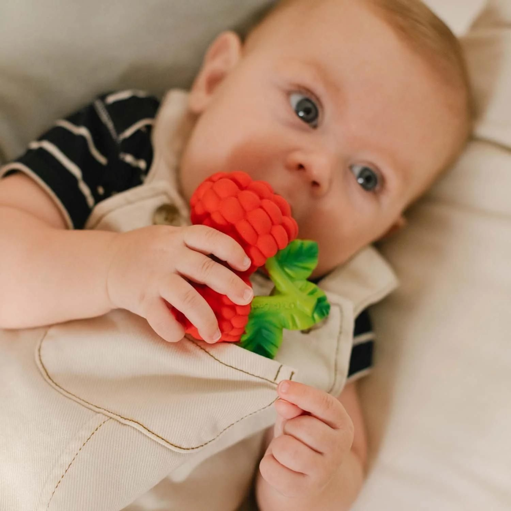 Oli & Carol Valery The Raspberry Natural Rubber Teether