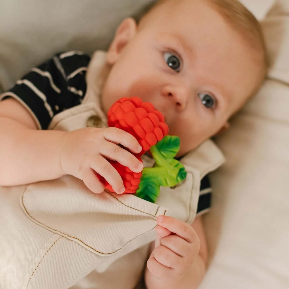Oli &amp; Carol Valery The Raspberry Natural Rubber Teether