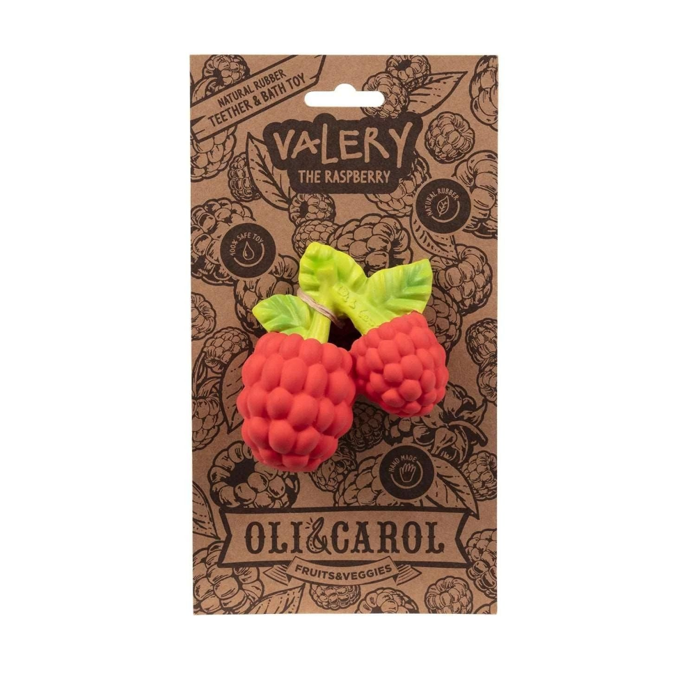 Oli & Carol Valery The Raspberry Natural Rubber Teether