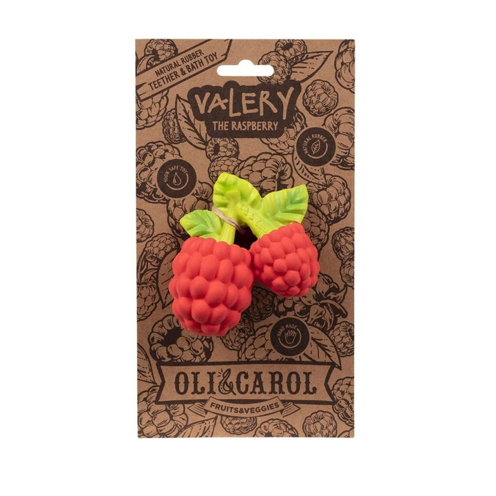 Oli &amp; Carol Valery The Raspberry Natural Rubber Teether