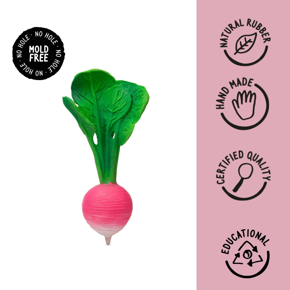 Oli & Carol Ramona The Radish Natural Rubber Teether