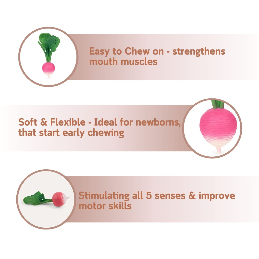 Oli &amp; Carol Ramona The Radish Natural Rubber Teether