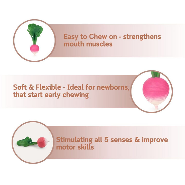 Oli &amp; Carol Ramona The Radish Natural Rubber Teether