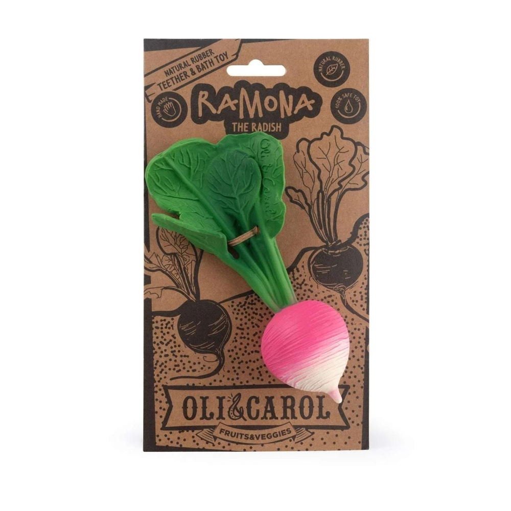 Oli & Carol Ramona The Radish Natural Rubber Teether