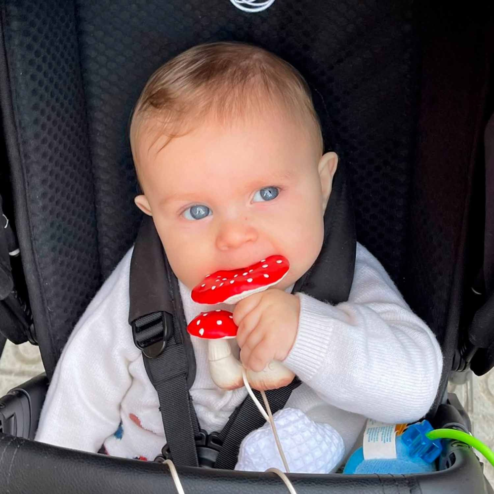 Oli & Carol Spot The Mushroom Natural Rubber Teether