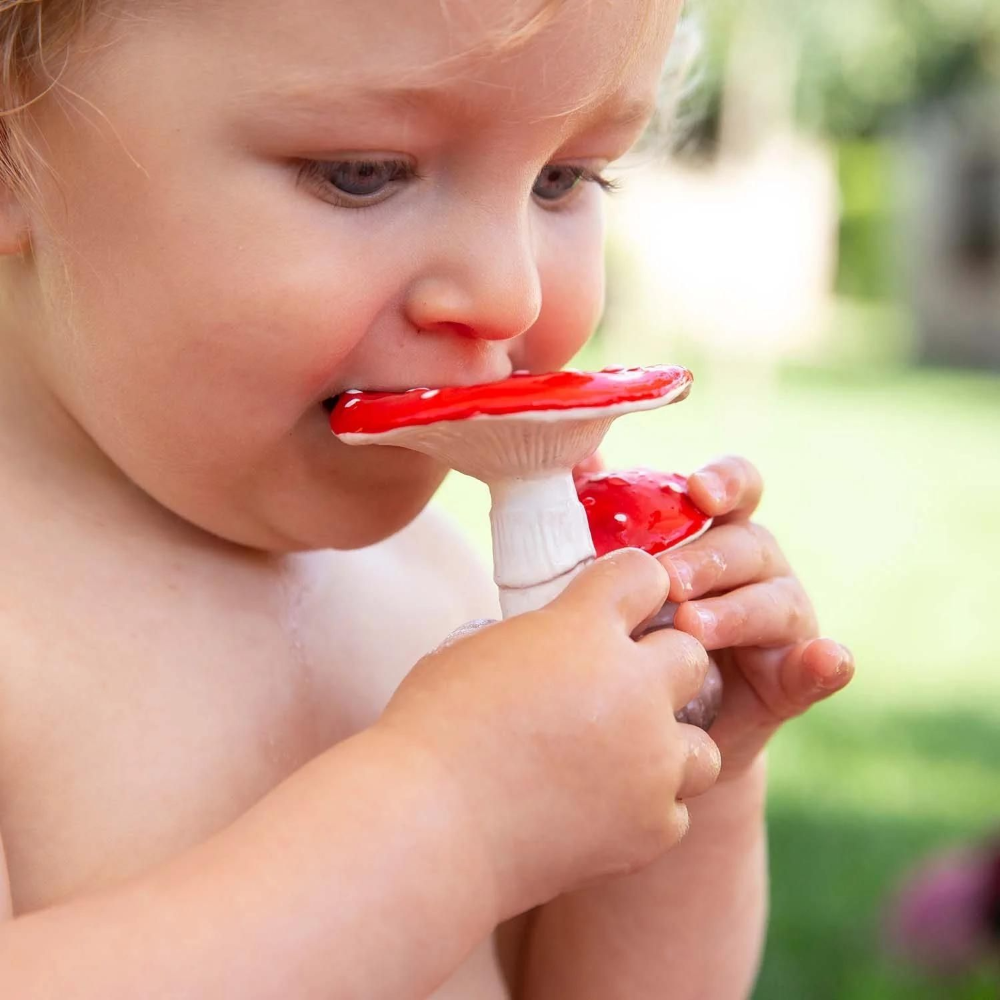 Oli & Carol Spot The Mushroom Natural Rubber Teether