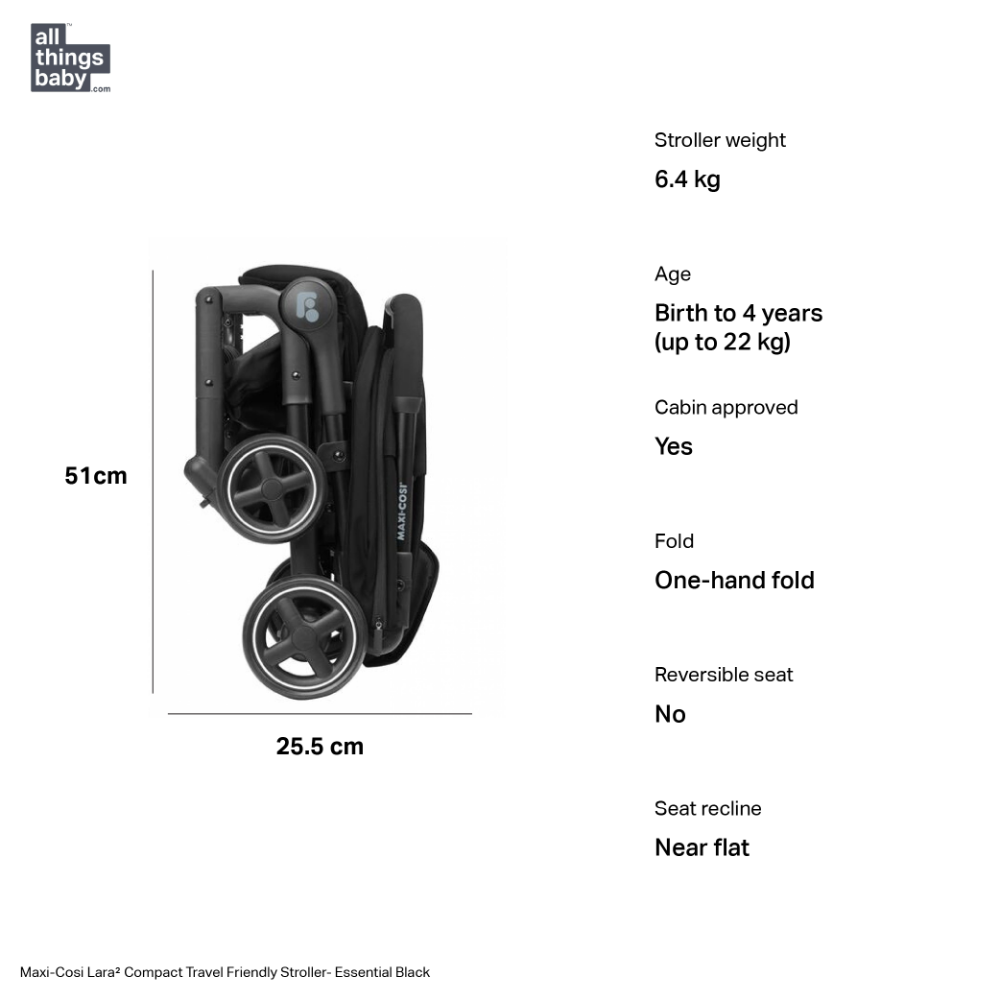 Maxi-Cosi Lara² Compact Travel Friendly Stroller