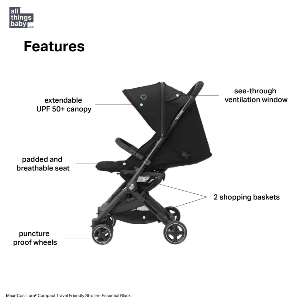 Maxi-Cosi Lara² Compact Travel Friendly Stroller