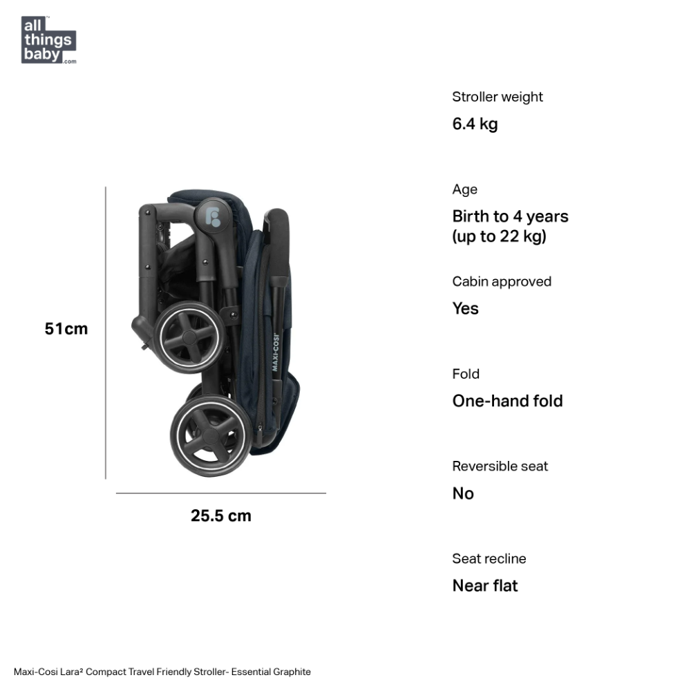 Maxi-Cosi Lara² Compact Travel Friendly Stroller