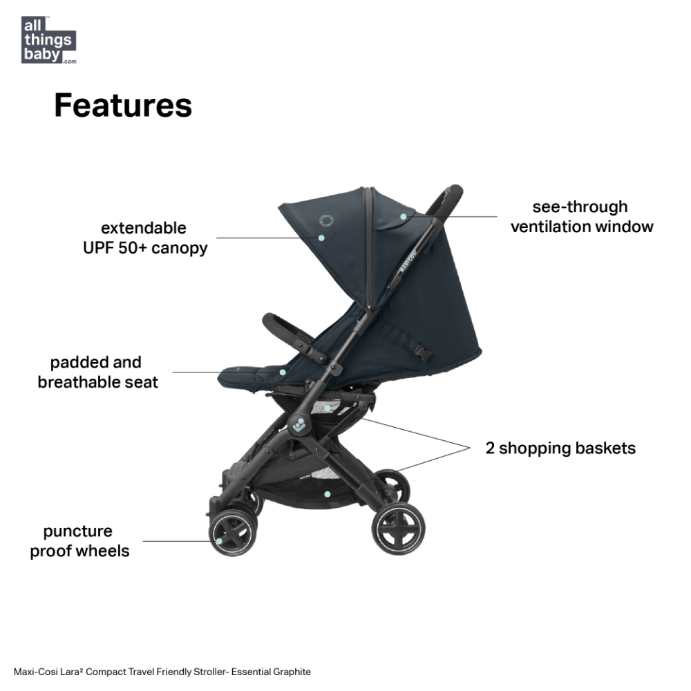 Maxi-Cosi Lara² Compact Travel Friendly Stroller