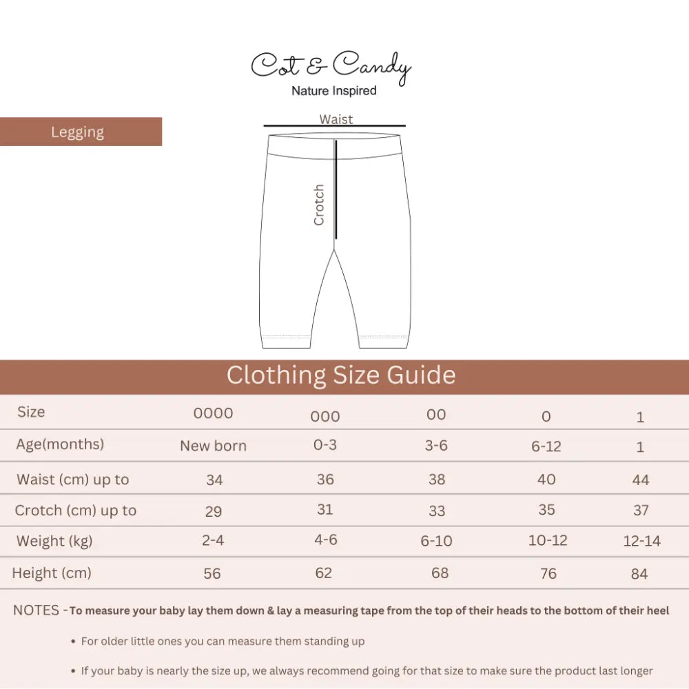 Cot &amp; Candy Baby Organic Drawstring Leggings - Dewkist Stripe