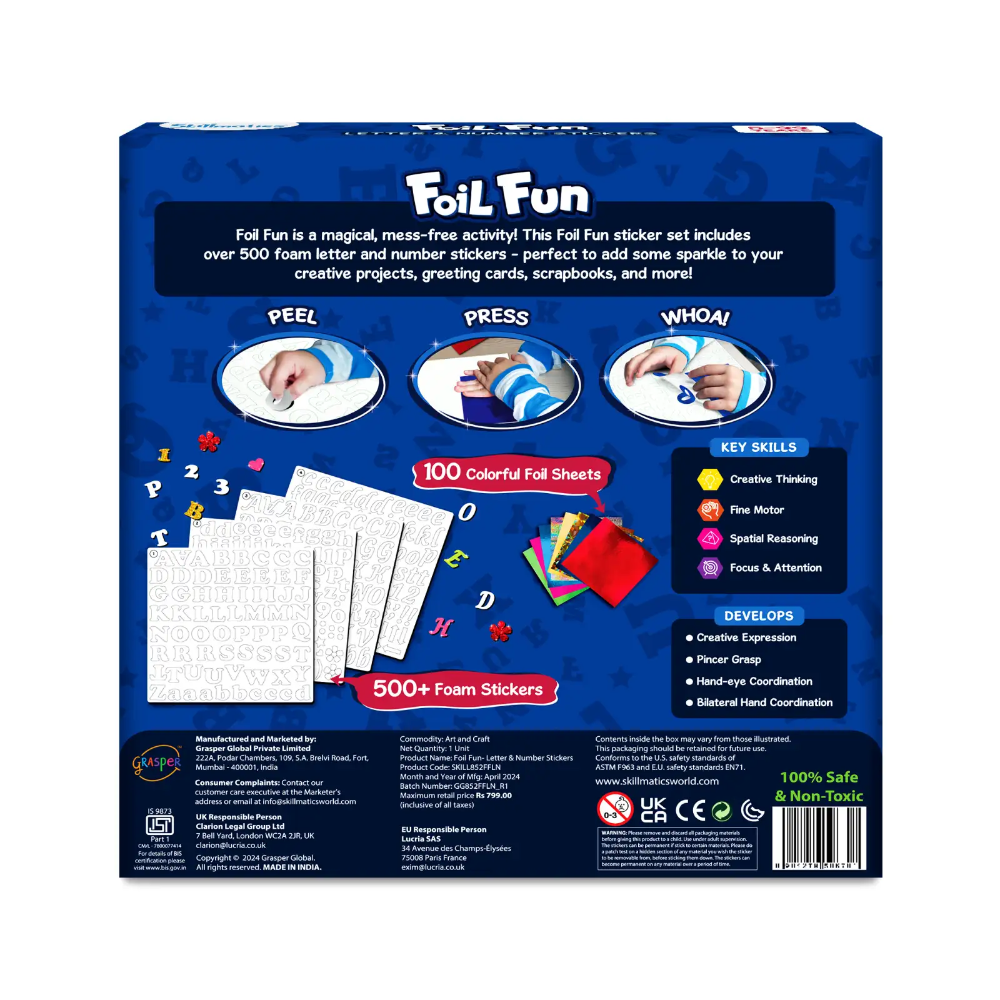 Skillmatics Art &amp; Craft Activity - Foil Fun Letter &amp; Number Stickers