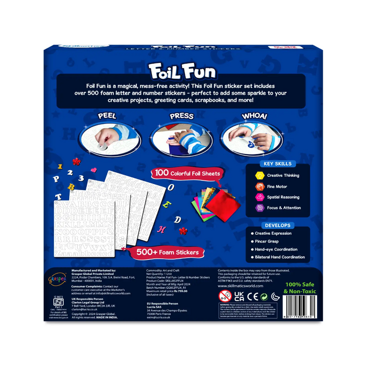 Skillmatics Art &amp; Craft Activity - Foil Fun Letter &amp; Number Stickers