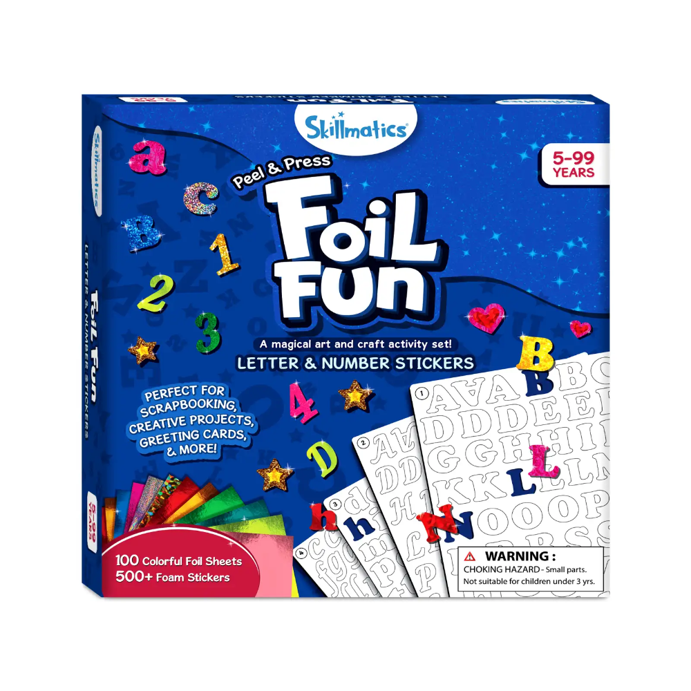 Skillmatics Art & Craft Activity - Foil Fun Letter & Number Stickers