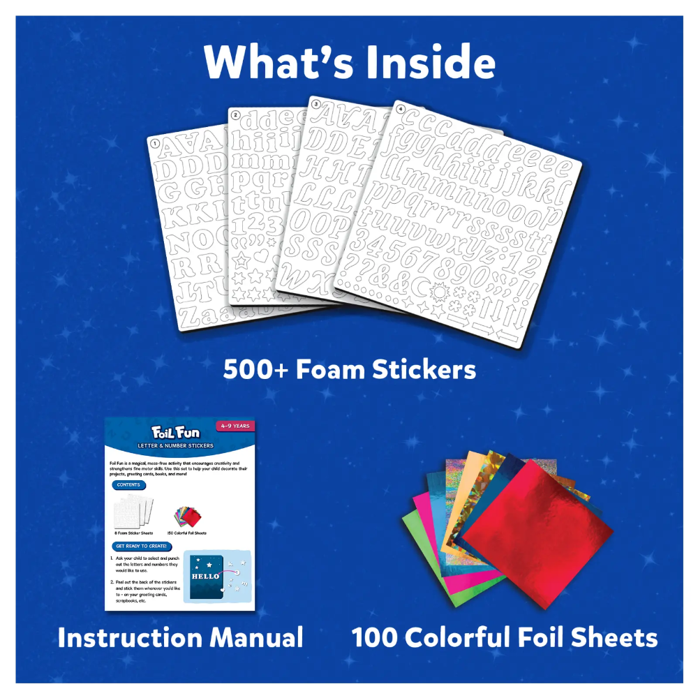Skillmatics Art &amp; Craft Activity - Foil Fun Letter &amp; Number Stickers