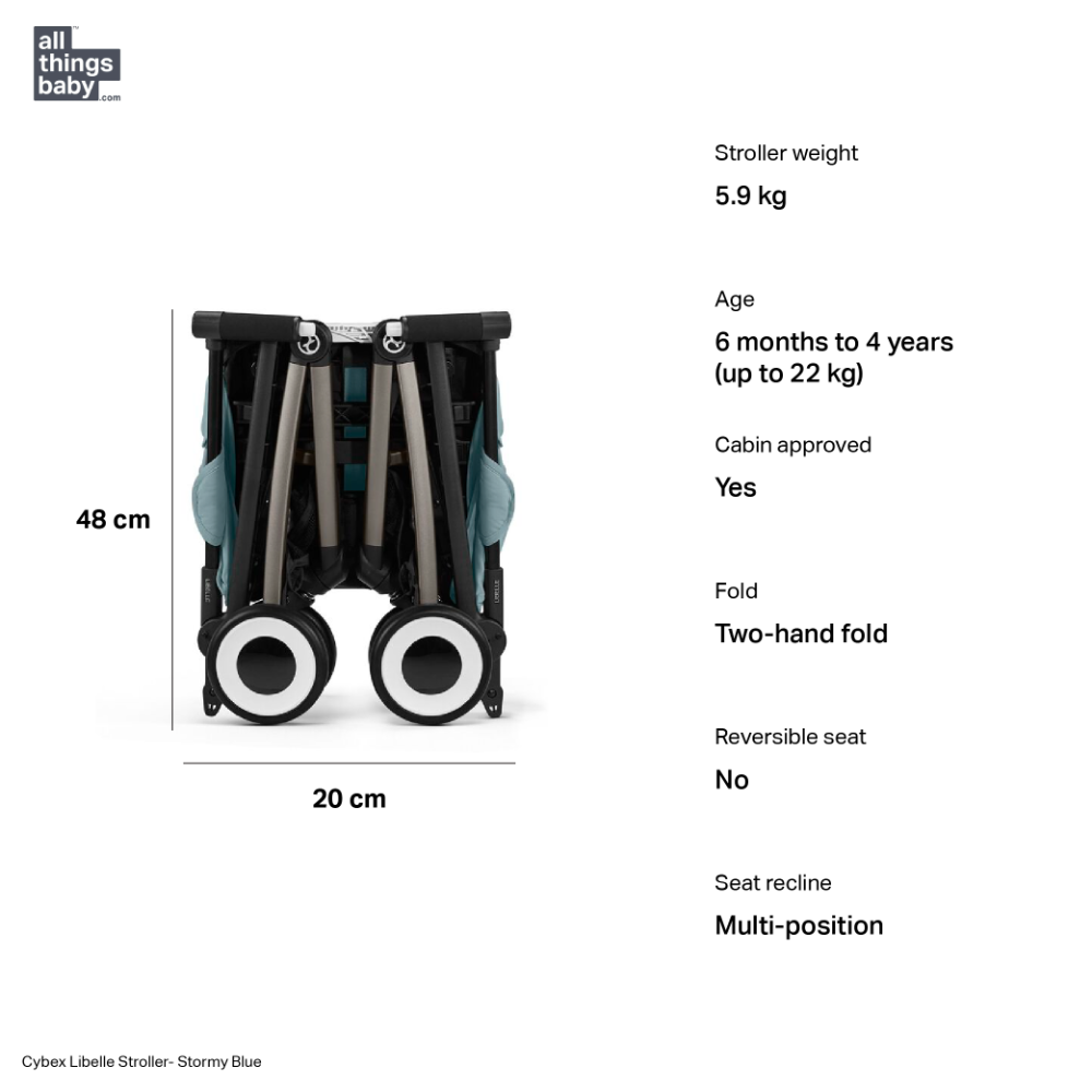 cybex libelle dimensions Cybex Libelle Compact Stroller with Travel Bag – AllThingsBaby.com