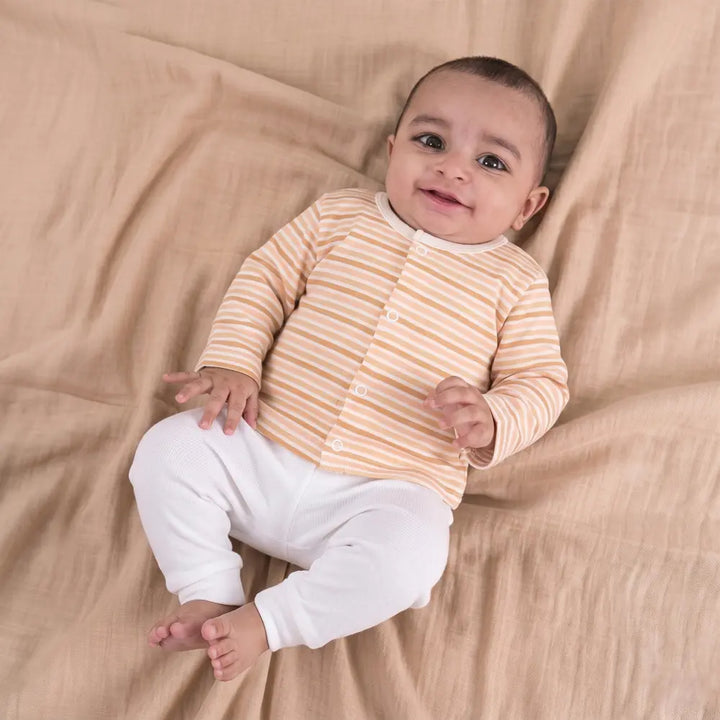 Prekies Cotton Jhablas Rainbow Print - Peach &amp; Blue (Set of 3)