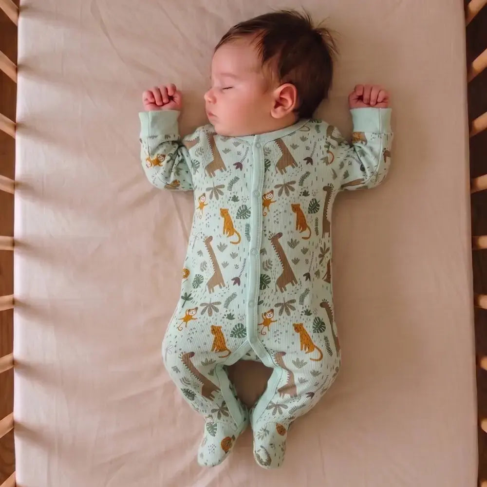 Prekies Newborn Cotton Sleepsuits Lion Print - Multi (Set of 3)