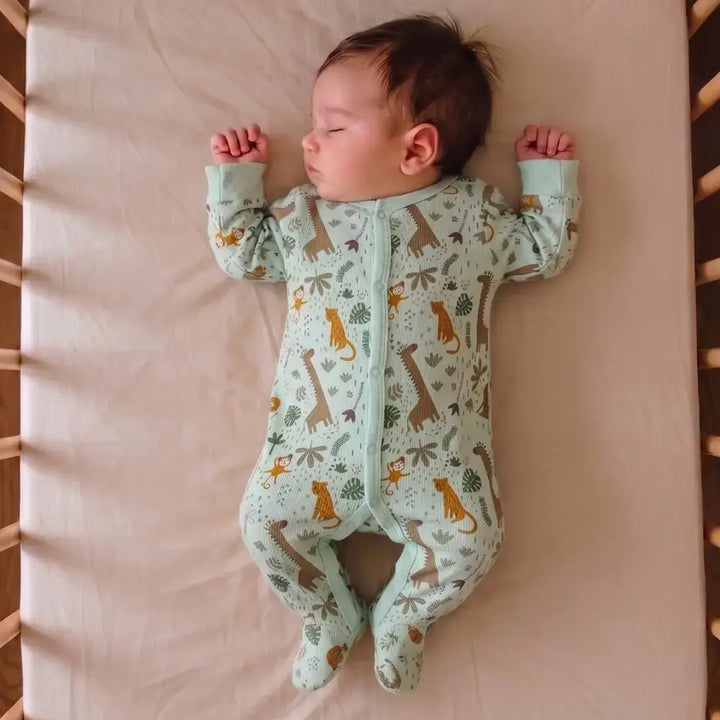 Prekies Newborn Cotton Sleepsuits Lion Print - Multi (Set of 3)