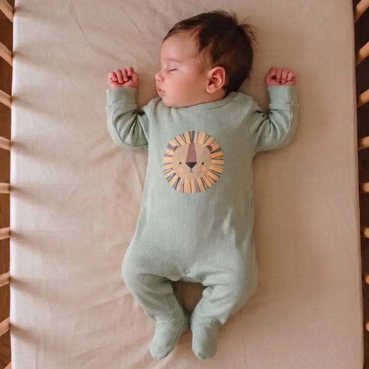 Prekies Newborn Cotton Sleepsuits Lion Print - Multi (Set of 3)