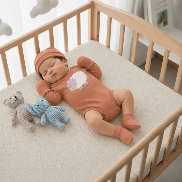 Prekies Newborn Cotton Cap, Mittens &amp; Booties Set - Beige
