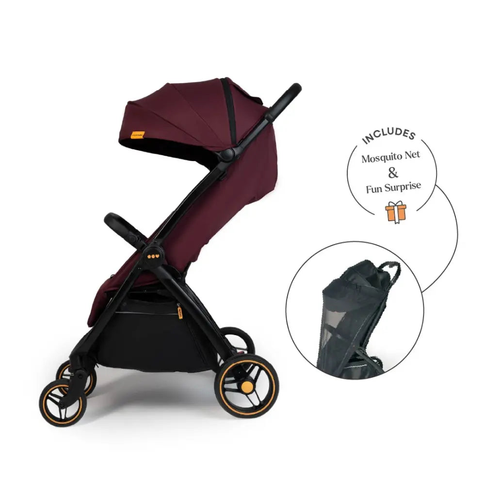 Loopie Hop Stroller - Maroon Mulberry