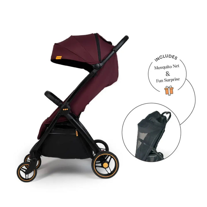Loopie Hop Stroller - Maroon Mulberry