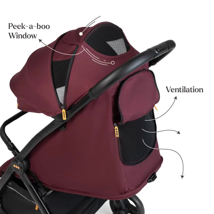 Loopie Hop Stroller - Maroon Mulberry