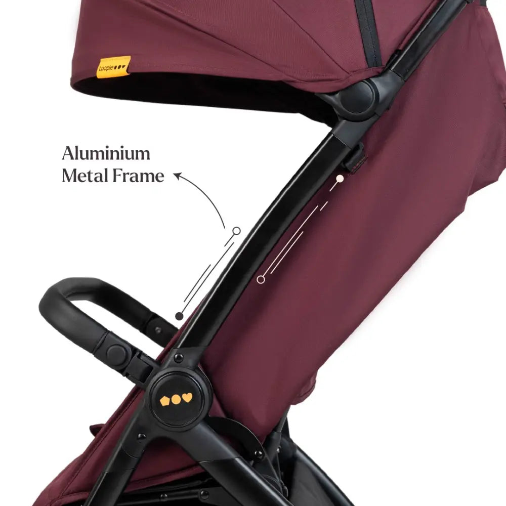 Loopie Hop Stroller - Maroon Mulberry