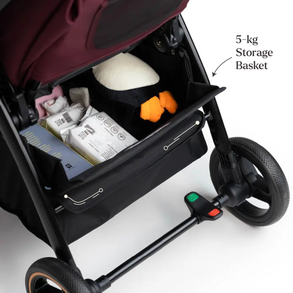 Loopie Hop Stroller - Maroon Mulberry