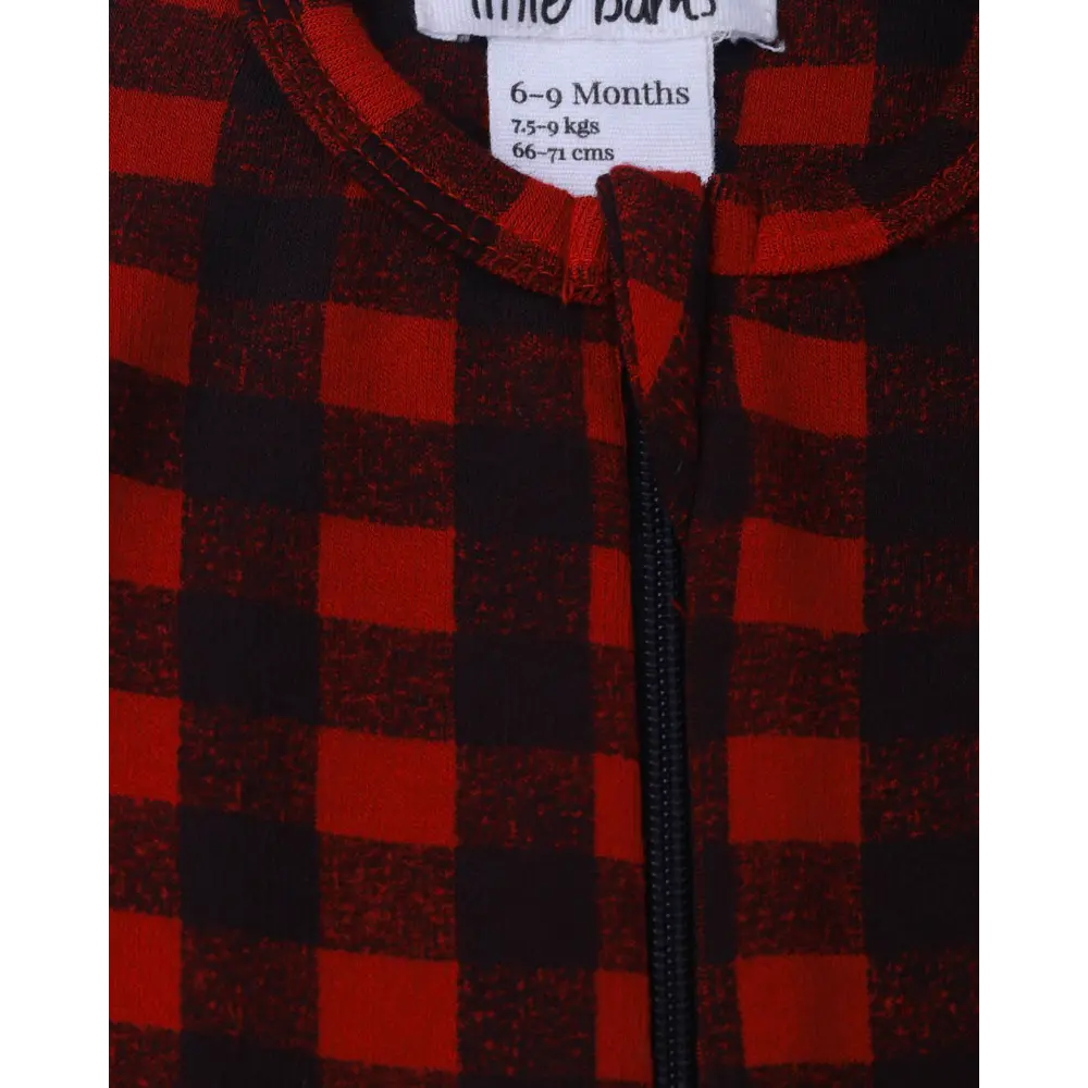 Littlebams Sleepsuits in Ghingam Checks