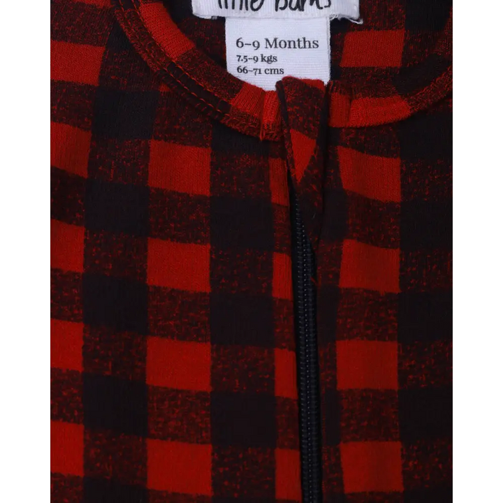 Littlebams Sleepsuits in Ghingam Checks