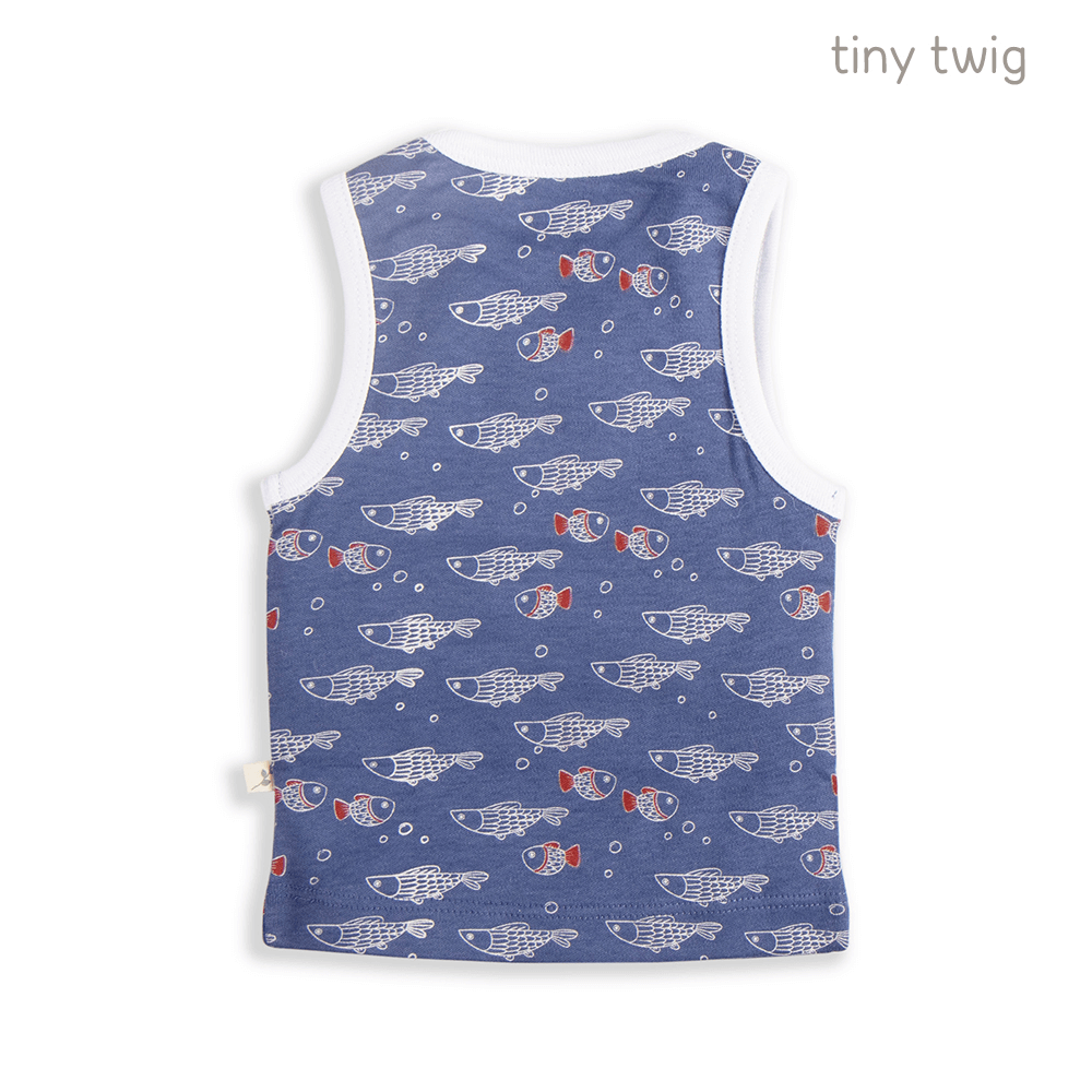 Tiny Twig Singlet Set Little Fish