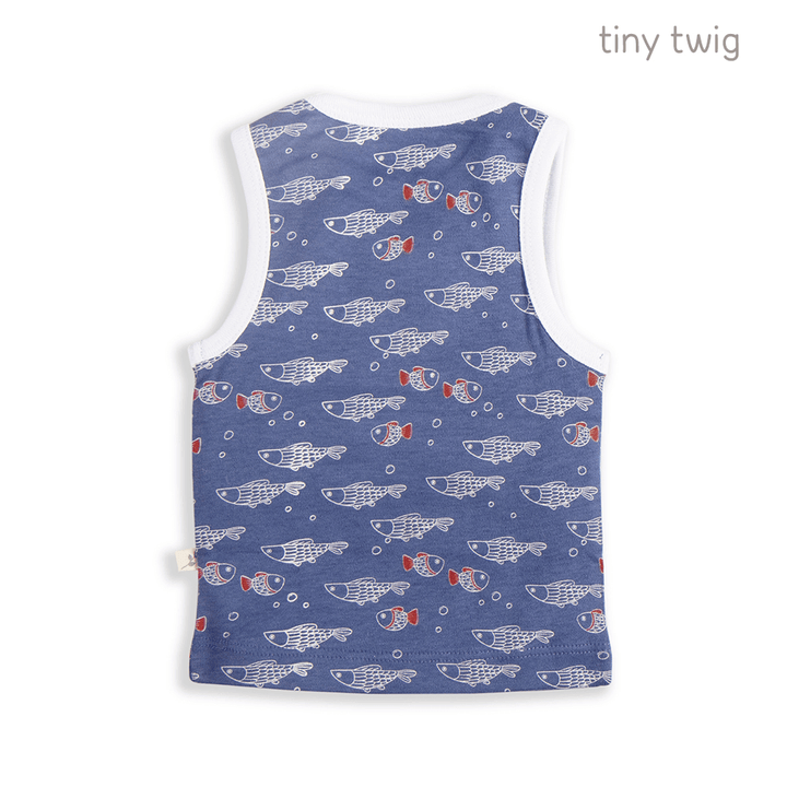 Tiny Twig Singlet Set Little Fish
