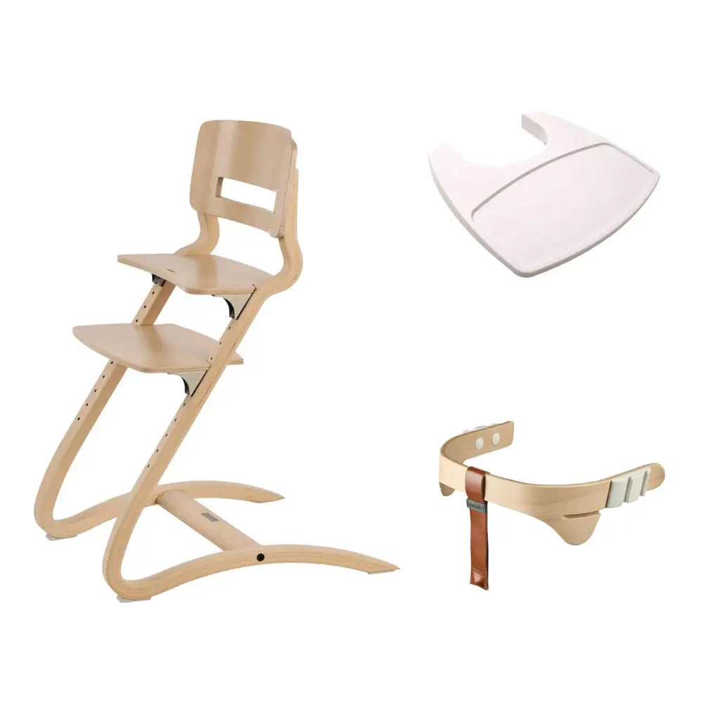 Leander Louie Highchair Set – Includes Safety Bar &amp; Tray (Natural)