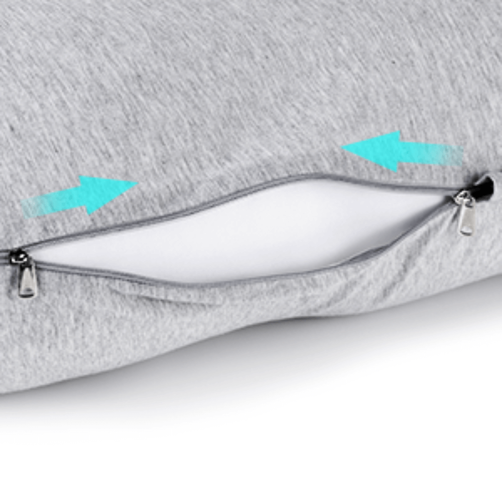 Momcozy Maternity Accessory J Shaped Maternity Body Pillow - Grey