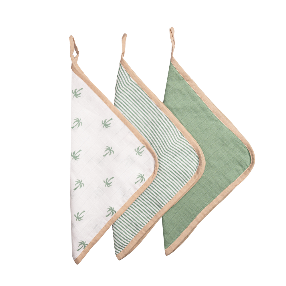 Masilo Organic Muslin Washcloths - Set of 3