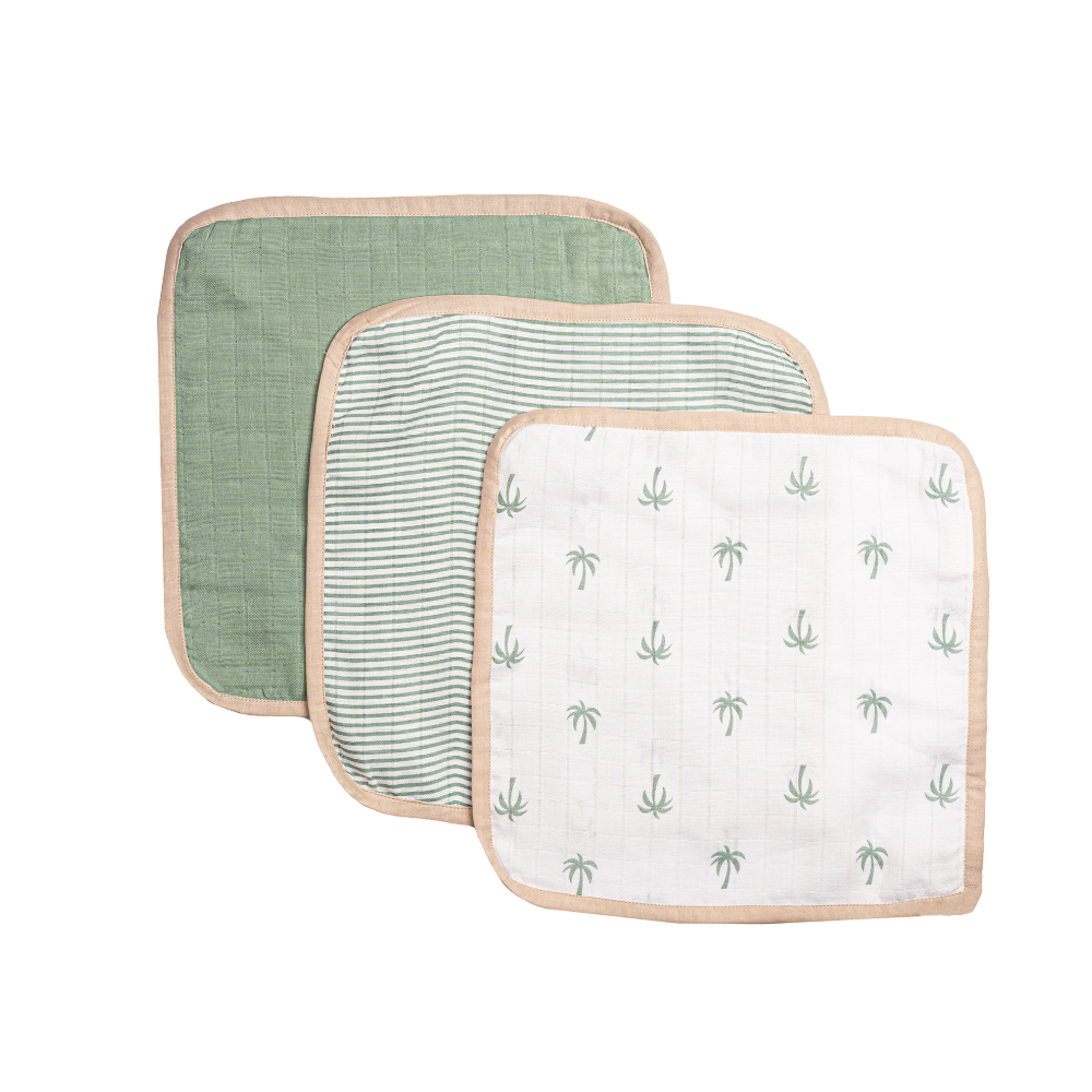 Masilo Organic Muslin Washcloths - Set of 3