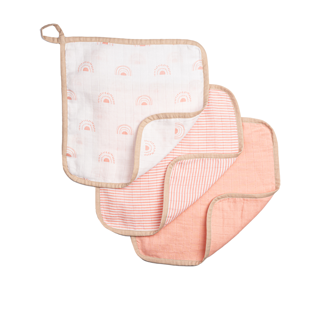 Masilo Organic Muslin Washcloths - Set of 3