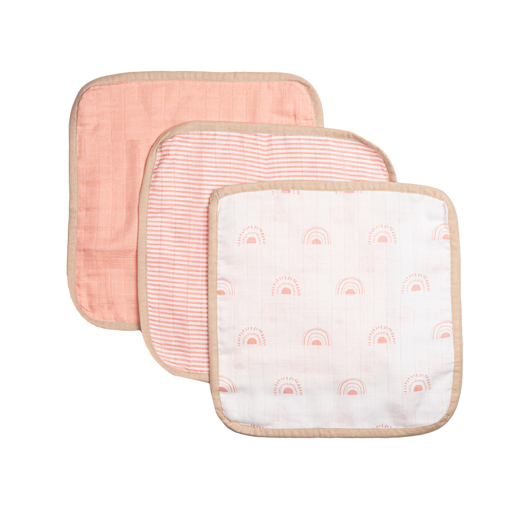 Masilo Organic Muslin Washcloths - Set of 3