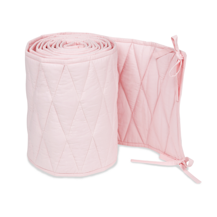Masilo Cot Bumper with Harlequin Quilting – Pink