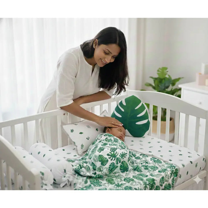 Masilo Bamboo Muslin Cot Bedding Set