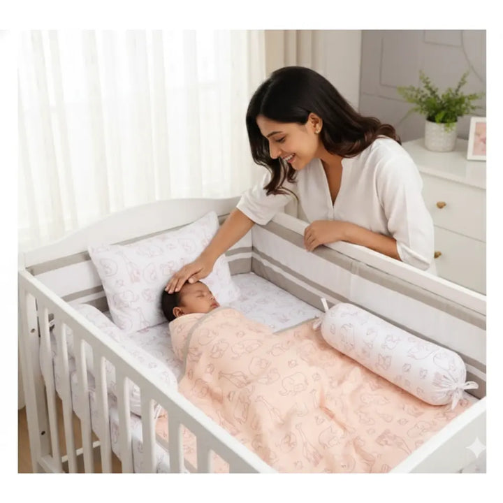 Masilo Organic Cotton Cot Bedding Set – Always Be My Baby