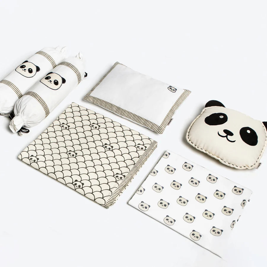 Masilo Organic Cotton Cot Bedding Set – Peekaboo Panda